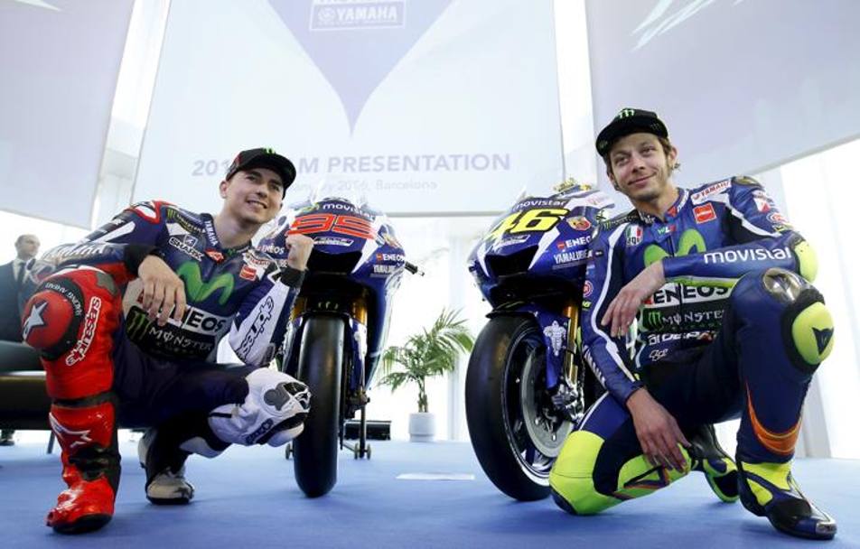 Lorenzo e Rossi con la nuova M1. Reuters